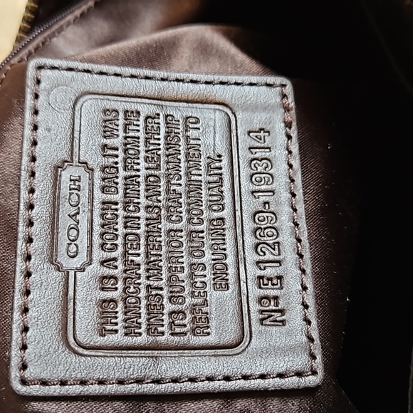 Coach Kristin Dark Brown Leather Hobo Shoulder Bag Purse No. 19314 - Picture 6 of 9